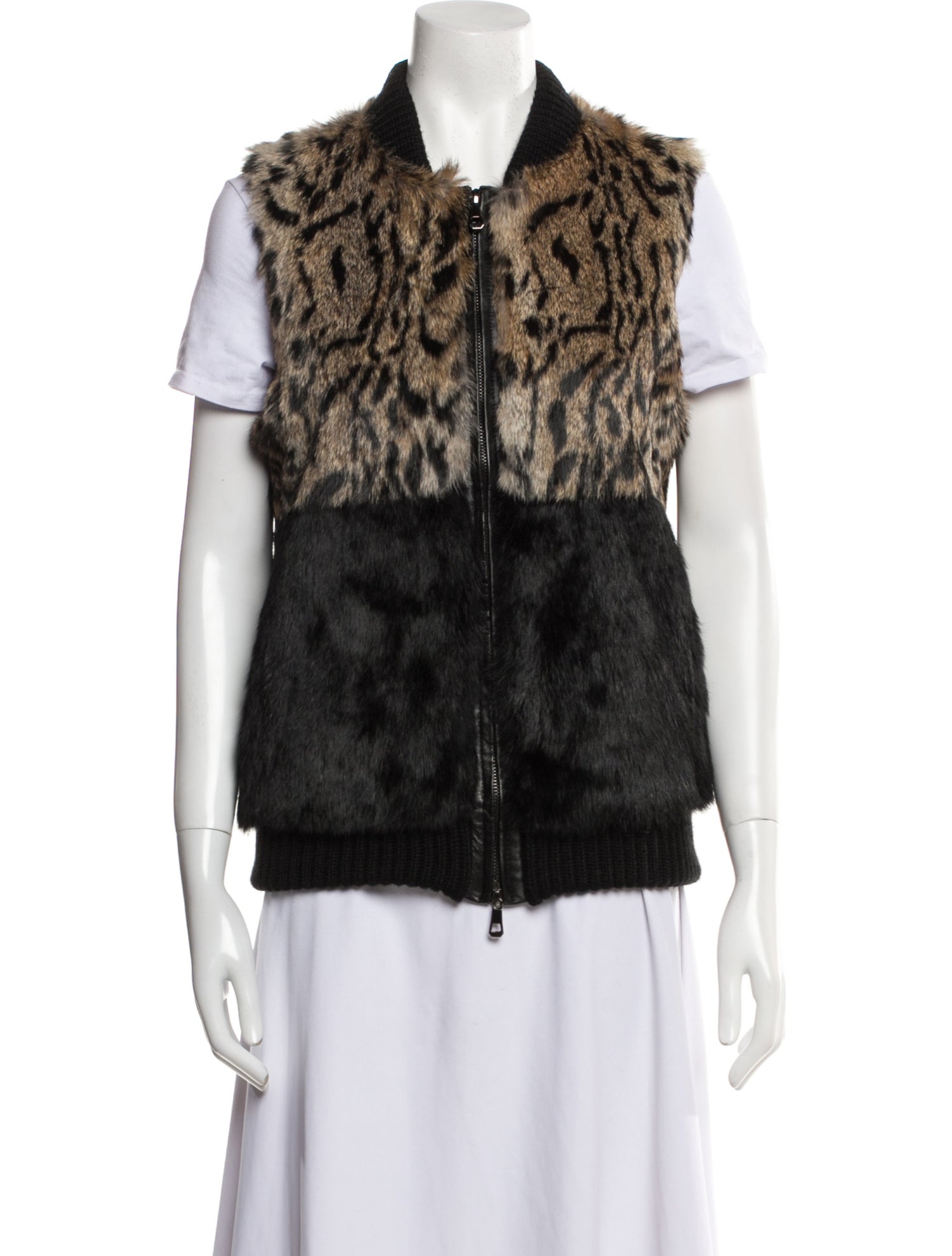 Jocelyn Animal Print Fur Jacket