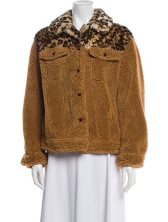 Jocelyn Animal Print Faux Fur Jacket