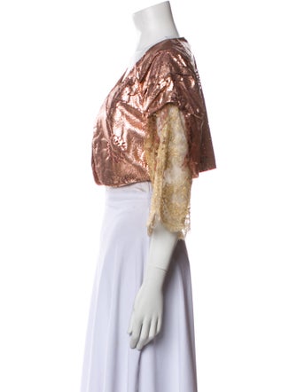 Jocelyn Lambskin Patterned Bolero