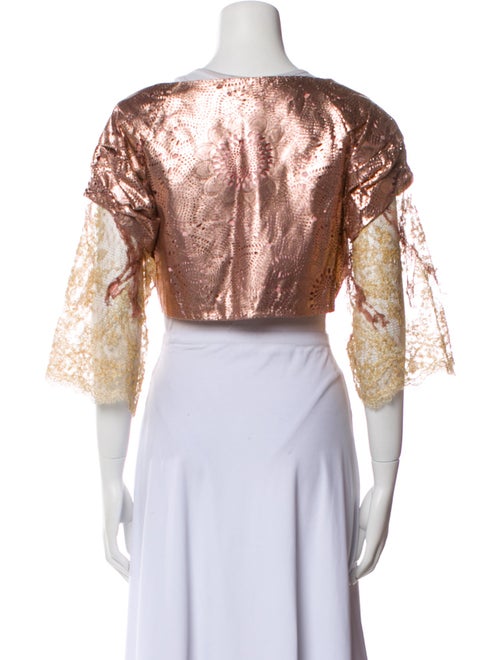 Jocelyn Lambskin Patterned Bolero
