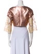 Jocelyn Lambskin Patterned Bolero