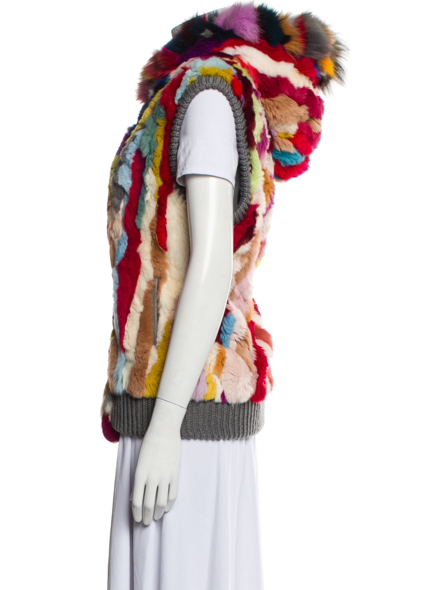 Jocelyn Fur Printed Vest