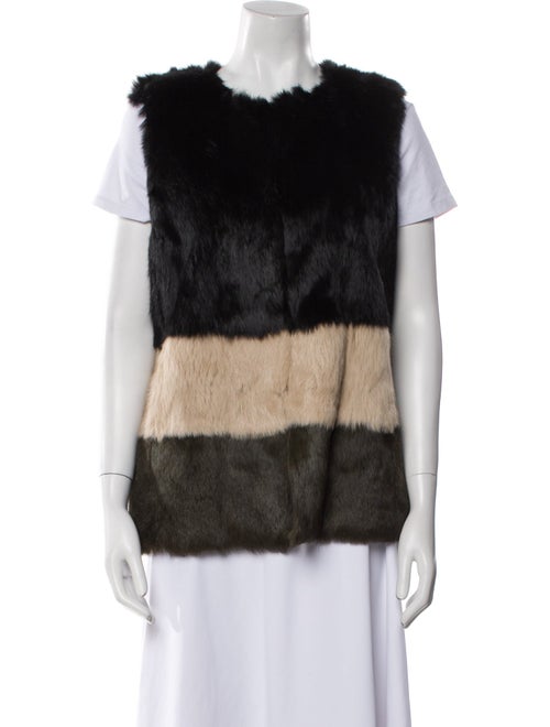Jocelyn Fur Striped Fur Jacket