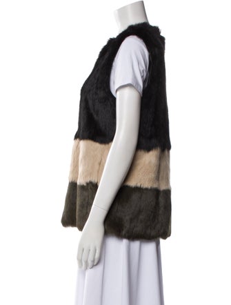 Jocelyn Fur Striped Fur Jacket