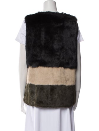 Jocelyn Fur Striped Fur Jacket