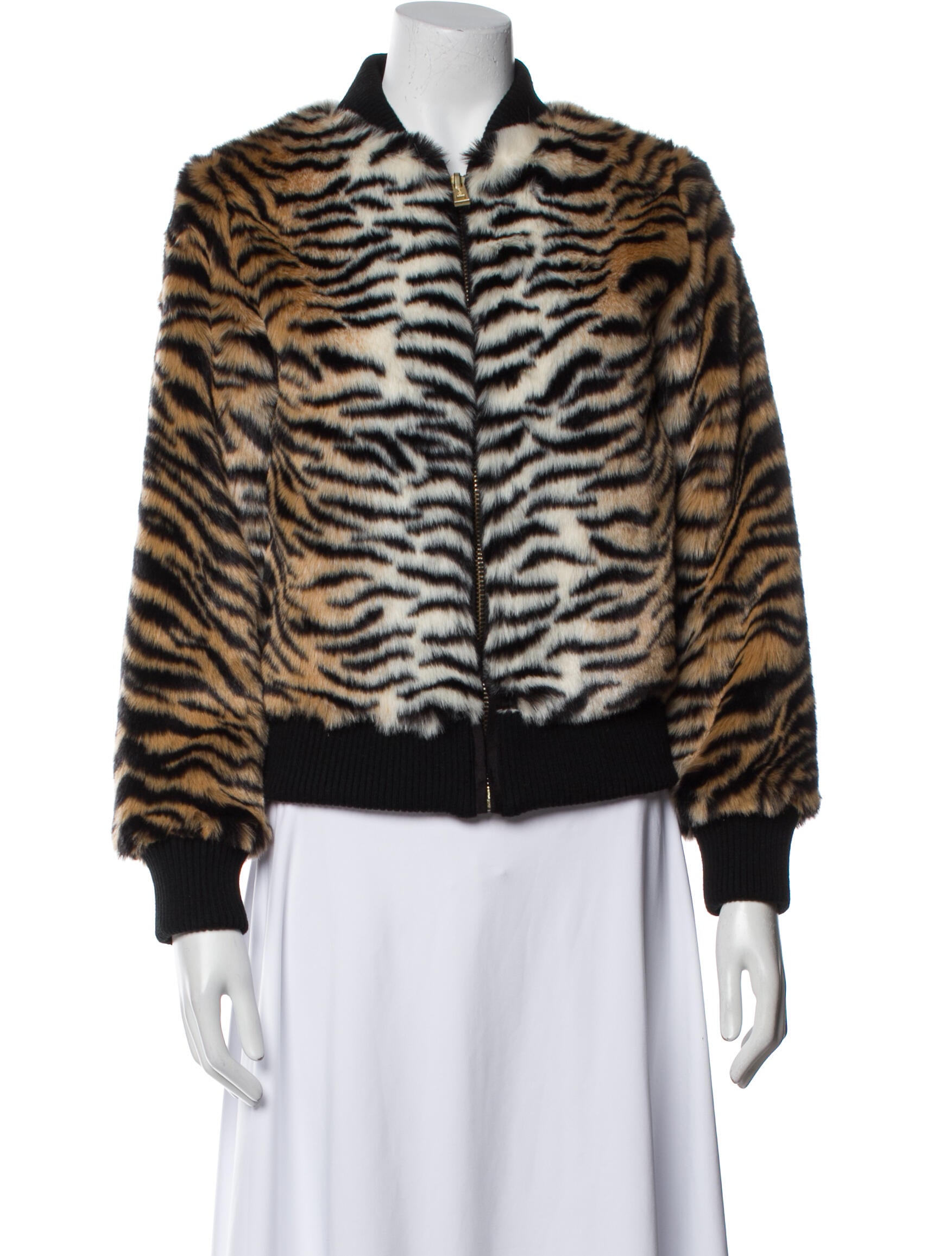 Jocelyn Animal Print Faux Fur Jacket