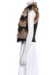 Jocelyn Fur Colorblock Pattern Fur Jacket