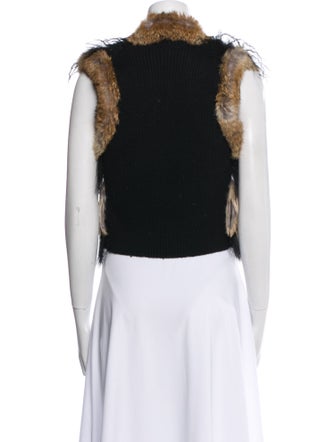 Jocelyn Fur Colorblock Pattern Fur Jacket
