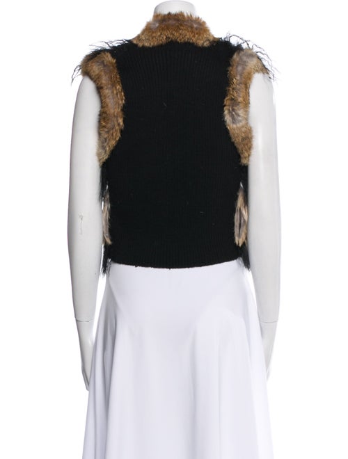 Jocelyn Fur Colorblock Pattern Fur Jacket