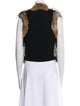 Jocelyn Fur Colorblock Pattern Fur Jacket