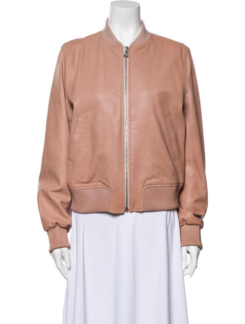 June Leather Bomber Jacket Pink