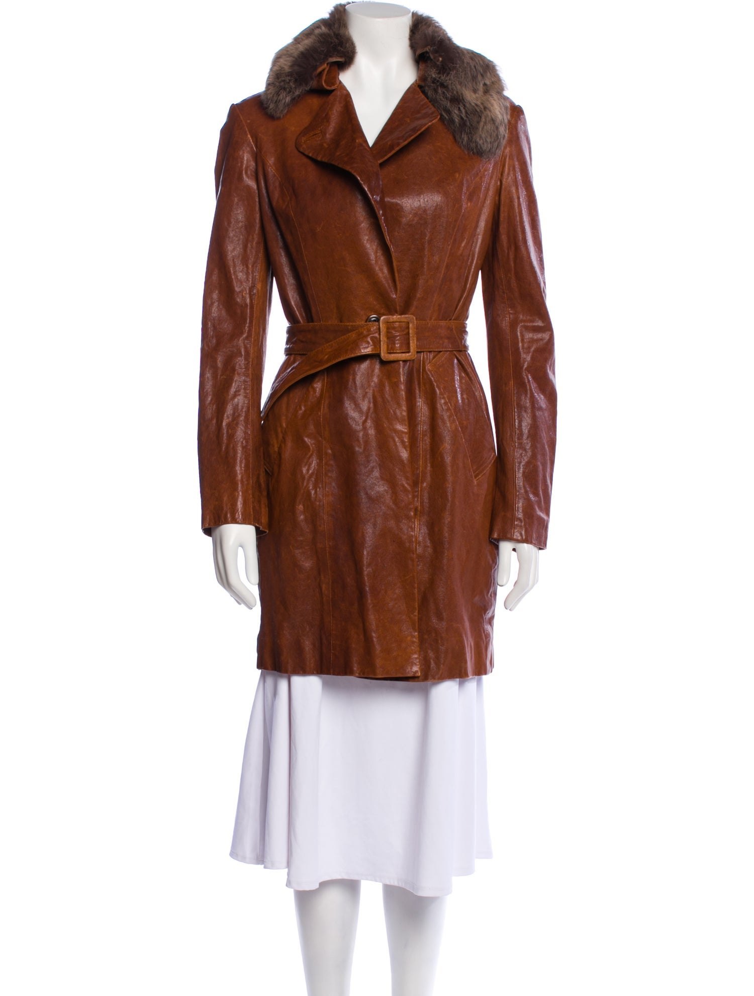 June Leather Faux Fur Coat