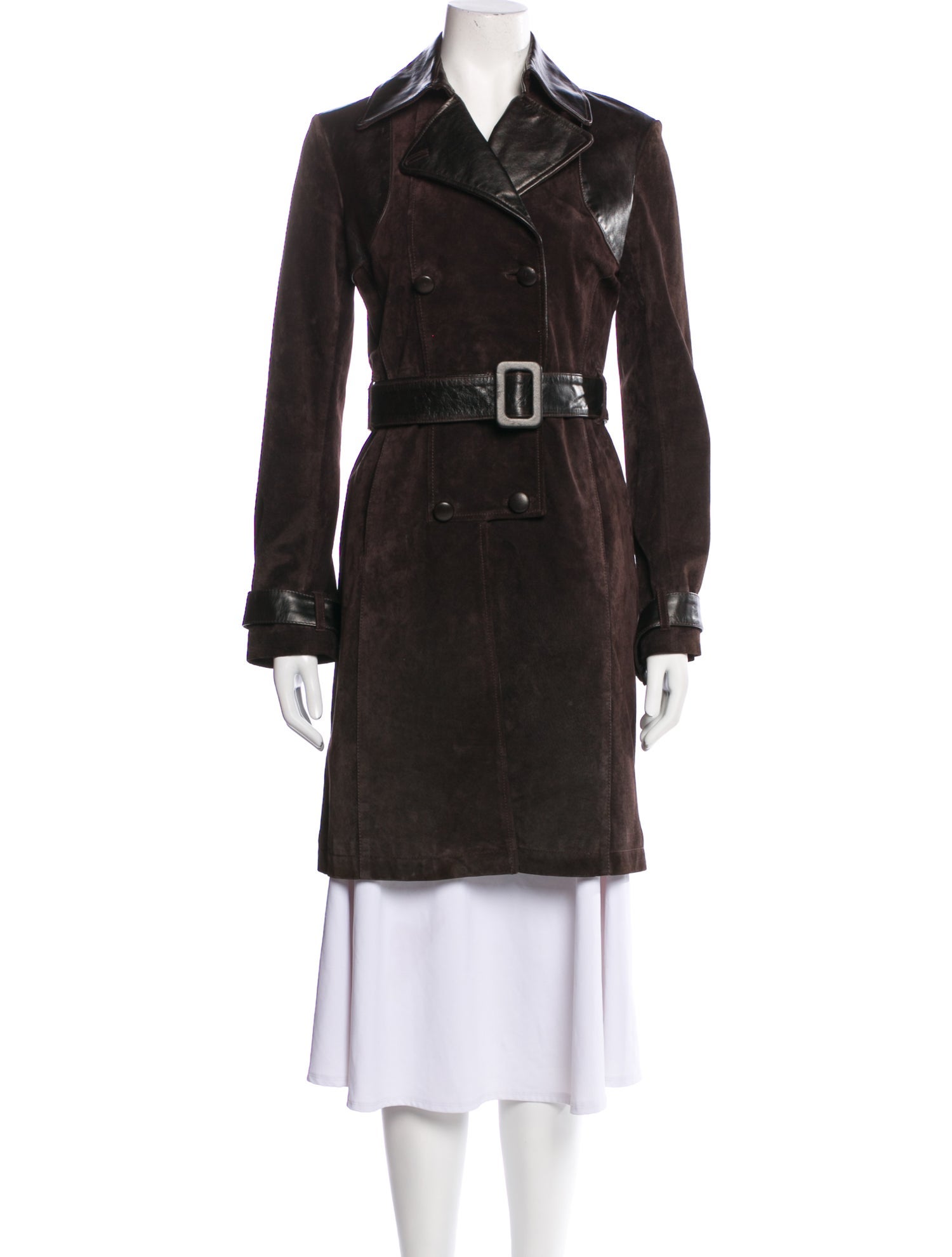 June Leather Trench Coat