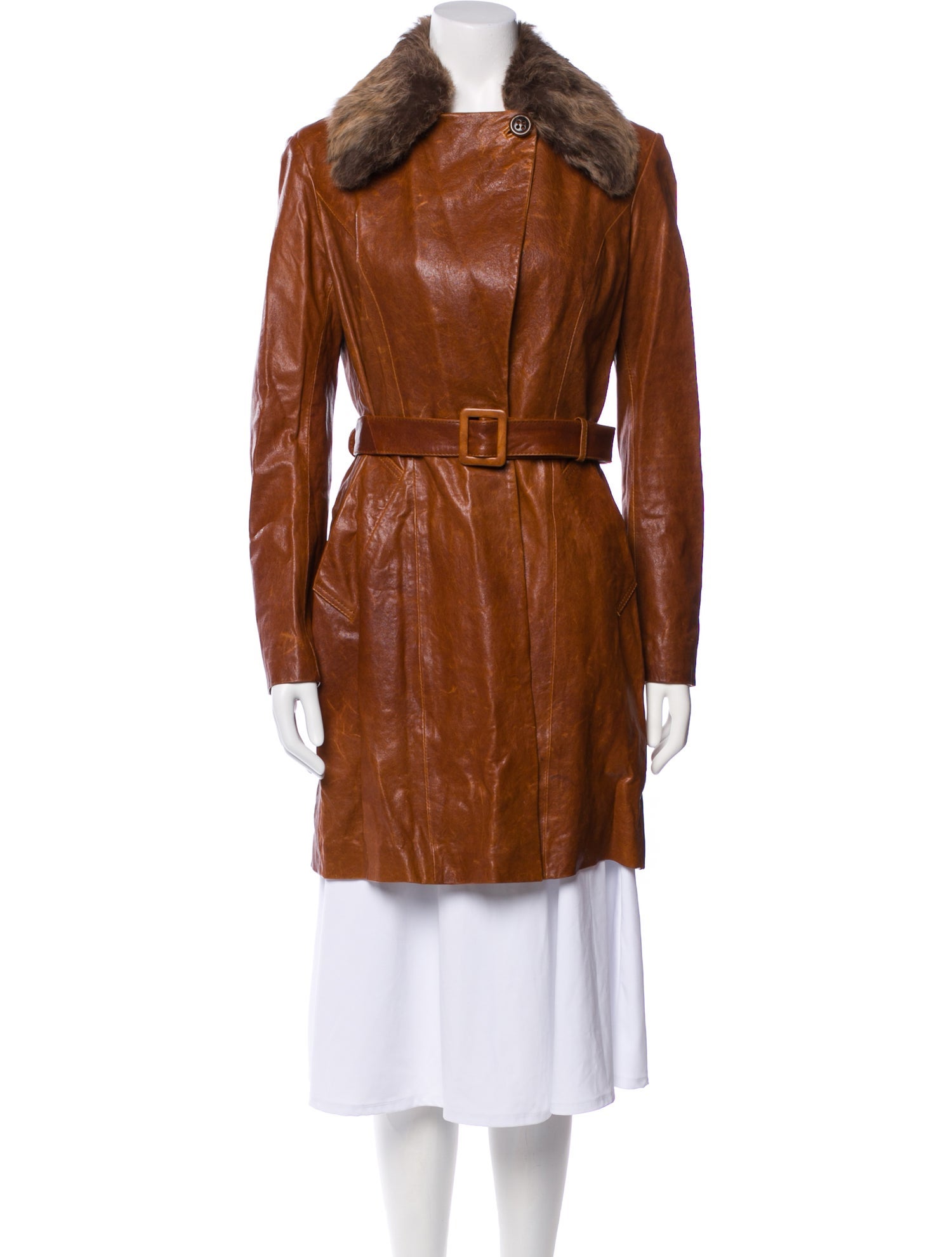 June Leather Trench Coat