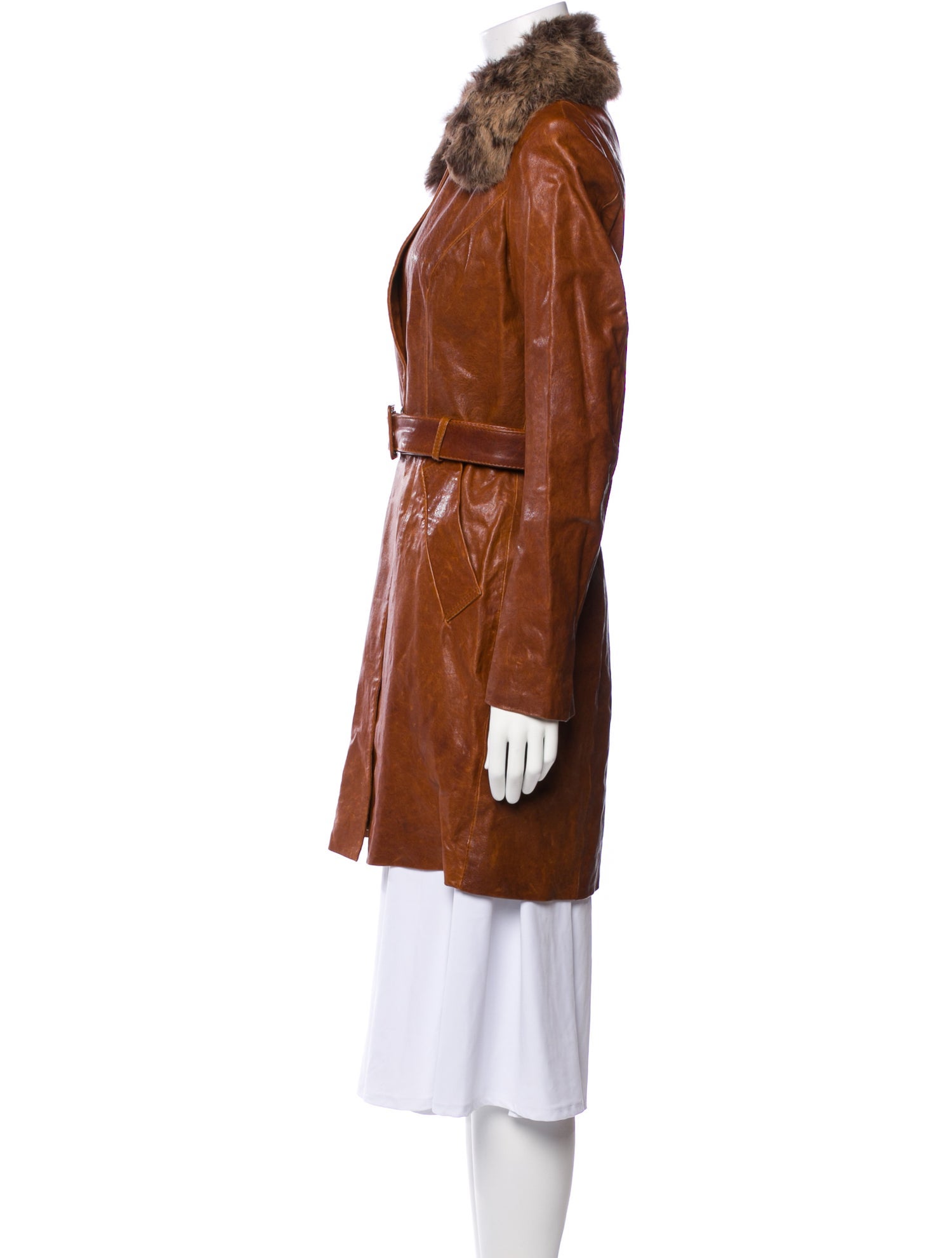 June Leather Trench Coat