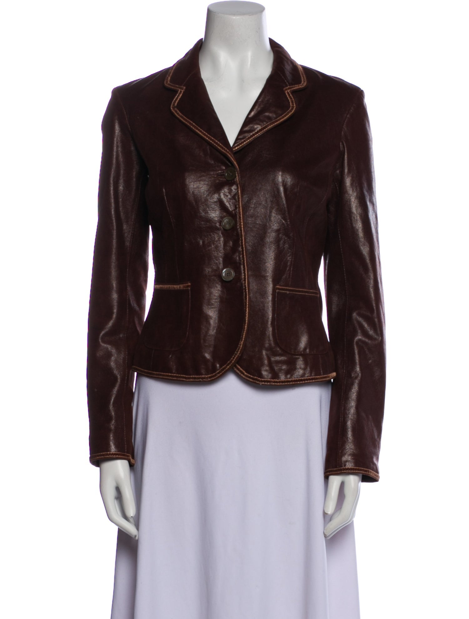 June Leather Blazer