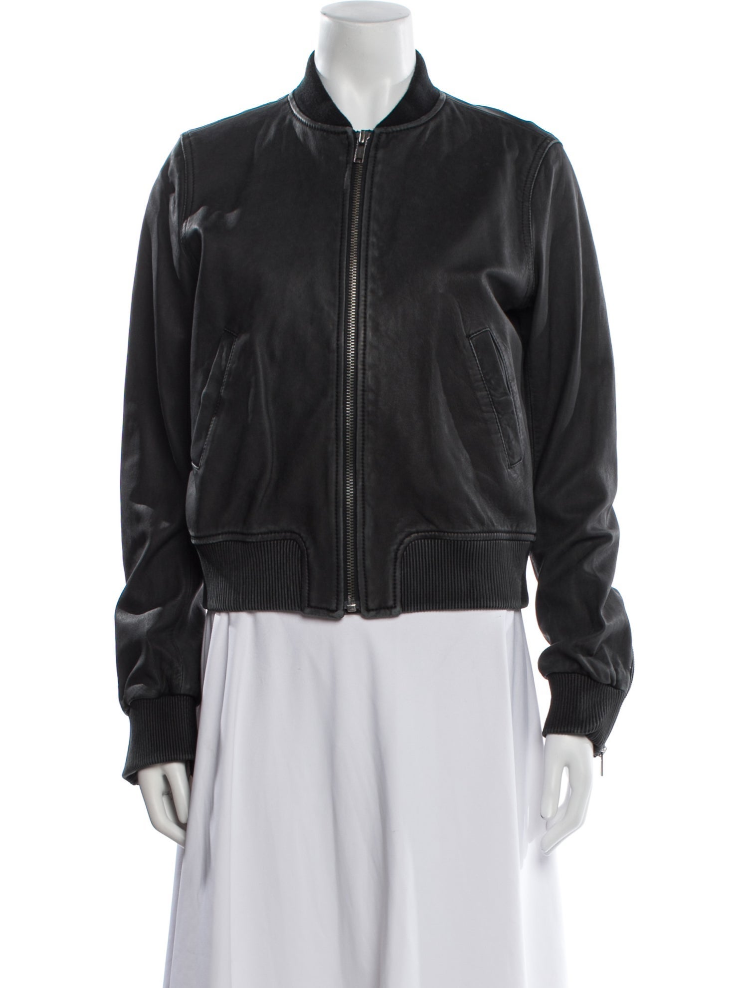 June Leather Bomber Jacket