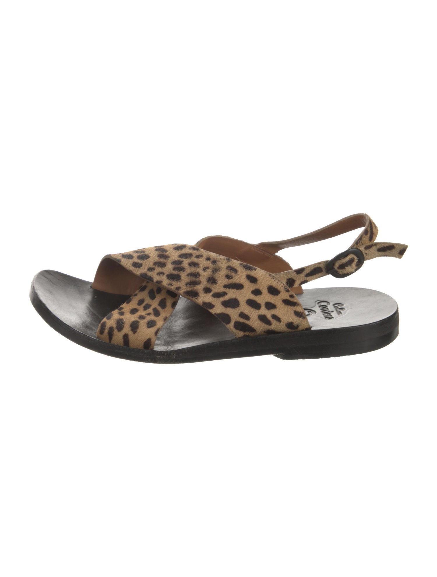 Calleen Cordero Ponyhair Animal Print Slingback Sandals