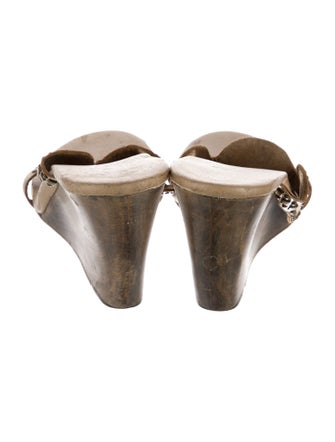 Calleen Cordero Leather Studded Accents Slides