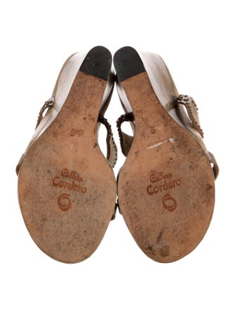 Calleen Cordero Leather Studded Accents Slides