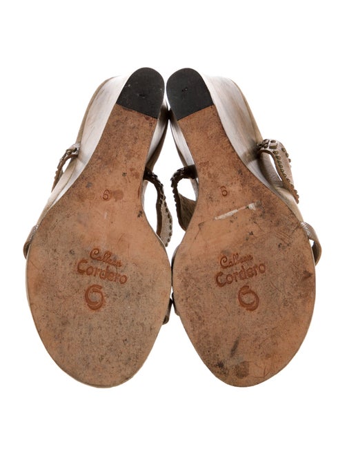 Calleen Cordero Leather Studded Accents Slides