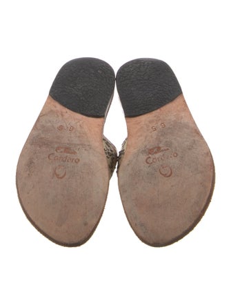 Calleen Cordero Leather Studded Accents Slides