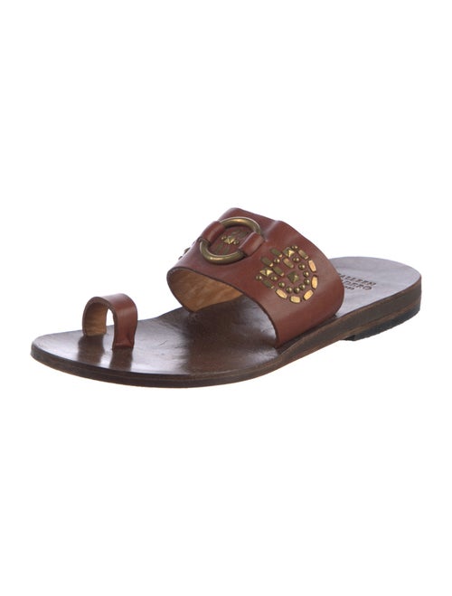 Calleen Cordero Leather Studded Accents Slides