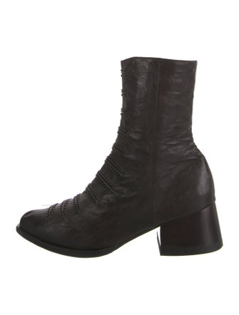 Calleen Cordero Leather Studded Accents Combat Boots