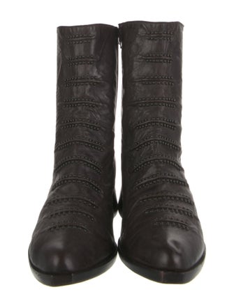 Calleen Cordero Leather Studded Accents Combat Boots