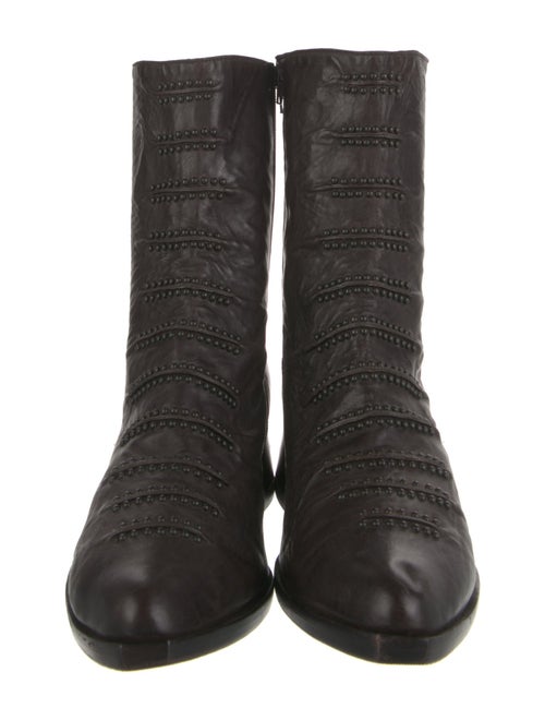 Calleen Cordero Leather Studded Accents Combat Boots