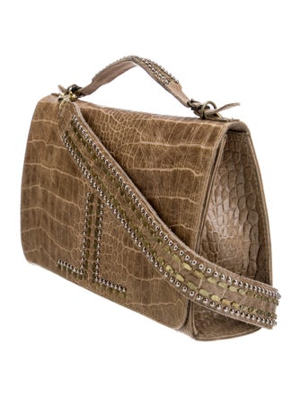 Calleen Cordero Crocodile Shoulder Bag