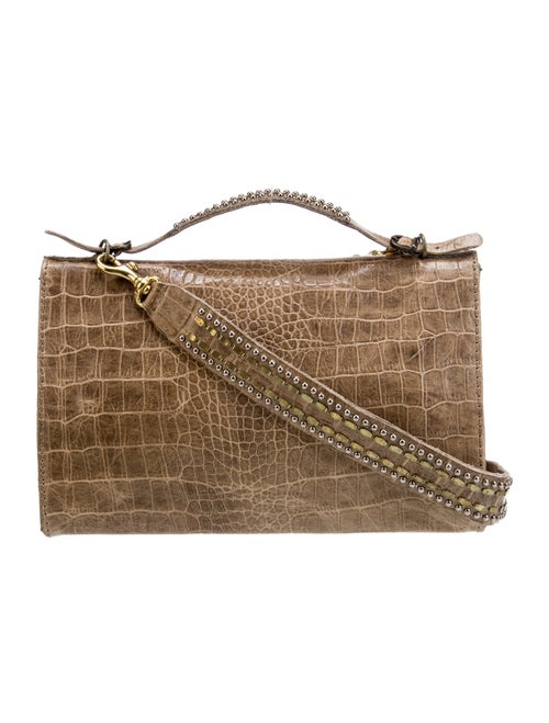 Calleen Cordero Crocodile Shoulder Bag