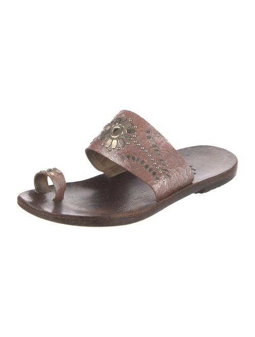 Calleen Cordero Leather Patterned Slides