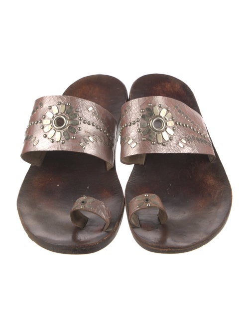 Calleen Cordero Leather Patterned Slides