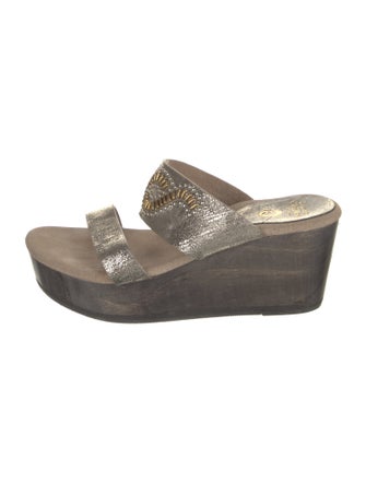 Calleen Cordero Leather Studded Accents Slides