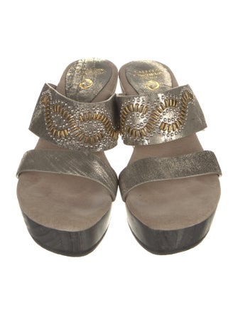 Calleen Cordero Leather Studded Accents Slides
