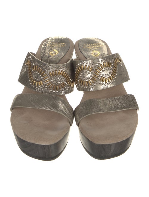 Calleen Cordero Leather Studded Accents Slides