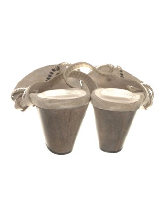 Calleen Cordero Suede Studded Accents Slides