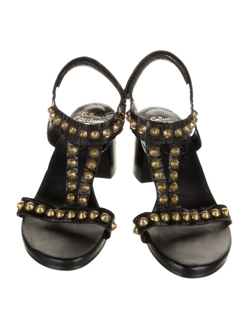 Calleen Cordero Leather T-Strap Sandals