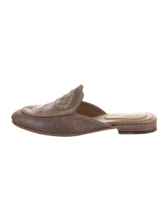 Calleen Cordero Suede Studded Accents Mules