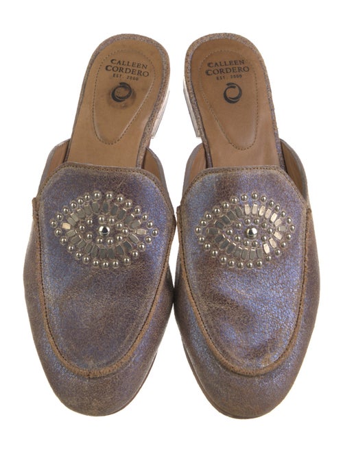 Calleen Cordero Suede Studded Accents Mules