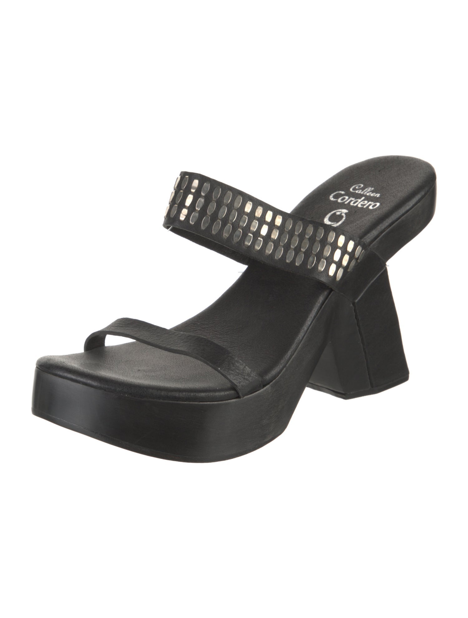 Calleen Cordero Leather Printed Slides