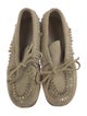 Calleen Cordero Suede Fringe Trim Accent Moccasins