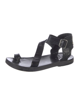 Calleen Cordero Leather T-Strap Sandals