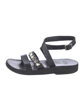 Calleen Cordero Embossed Leather Printed Gladiator Sandals