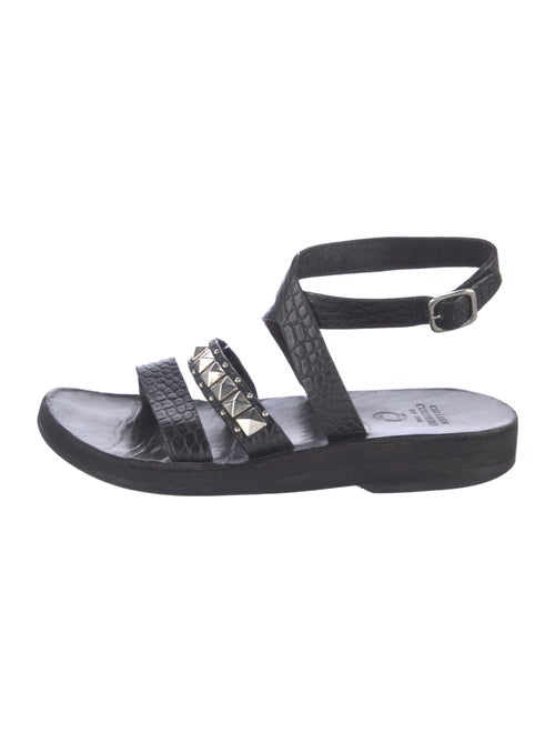 Calleen Cordero Embossed Leather Printed Gladiator Sandals