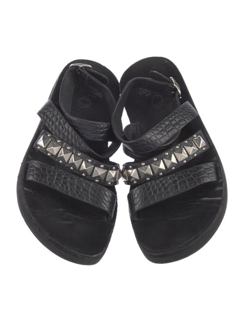 Calleen Cordero Embossed Leather Printed Gladiator Sandals