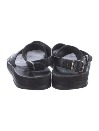 Calleen Cordero Embossed Leather Printed Gladiator Sandals