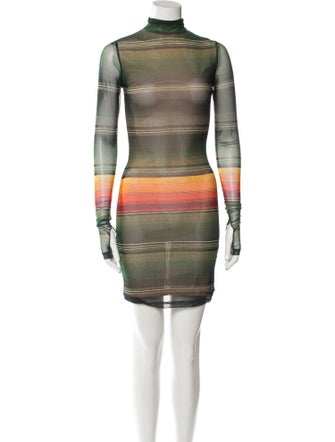 House of Holland Plaid Print Mini Dress