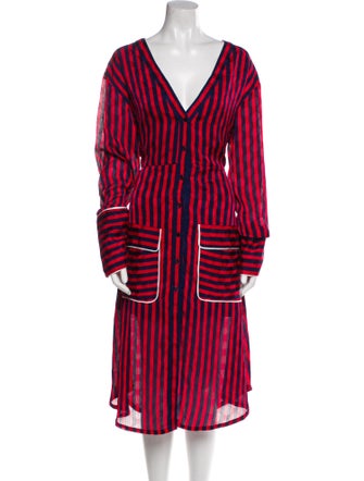 House of Holland Striped Long Dress